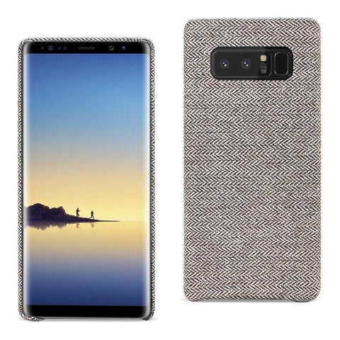 Reiko Samsung Galaxy Note 8 Herringbone Fabric in Dark Gray | MaxStrata