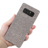 Reiko Samsung Galaxy Note 8 Herringbone Fabric in Dark Gray | MaxStrata