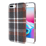 Reiko iPhone 8 Plus Checked Fabric Case in Brown | MaxStrata