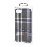 Reiko iPhone 7/8/SE2 Checked Fabric Case in Black | MaxStrata