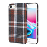 Reiko iPhone 7/8/SE2 Checked Fabric Case in Brown | MaxStrata