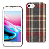 Reiko iPhone 7/8/SE2 Checked Fabric Case in Red | MaxStrata