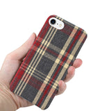 Reiko iPhone 7/8/SE2 Checked Fabric Case in Red | MaxStrata