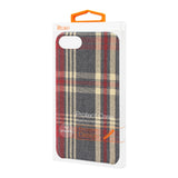 Reiko iPhone 7/8/SE2 Checked Fabric Case in Red | MaxStrata