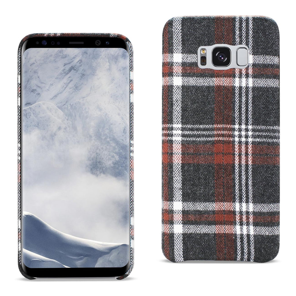 Reiko Samsung Galaxy S8 Edge /S8+/ S8 Plus Checked Fabric Case in Brown | MaxStrata