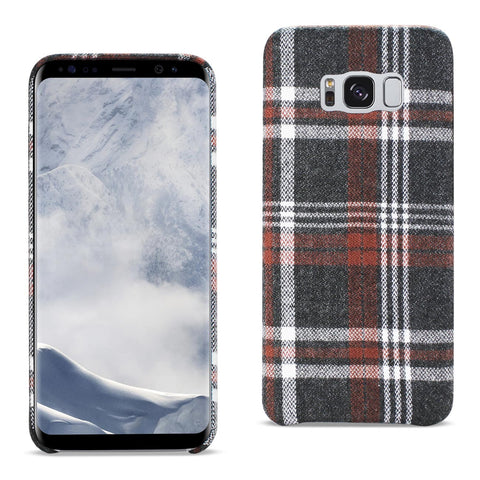 Reiko Samsung Galaxy S8 Edge /S8+/ S8 Plus Checked Fabric Case in Brown | MaxStrata
