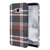 Reiko Samsung Galaxy S8 Edge /S8+/ S8 Plus Checked Fabric Case in Brown | MaxStrata