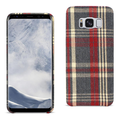 Reiko Samsung Galaxy S8 Edge /S8+/ S8 Plus Checked Fabric Case in Red | MaxStrata