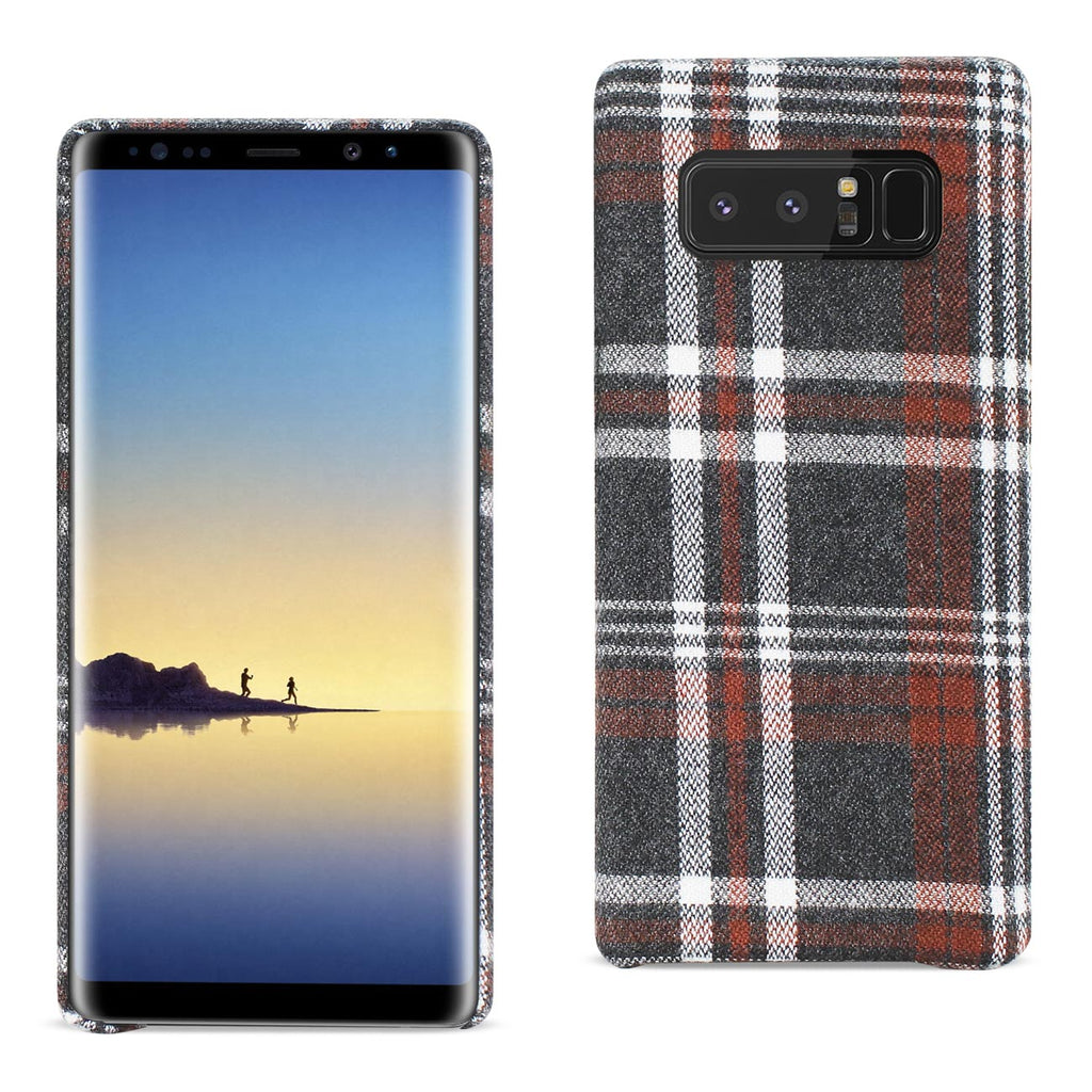 Reiko Samsung Galaxy Note 8 Checked Fabric Case in Brown | MaxStrata