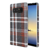 Reiko Samsung Galaxy Note 8 Checked Fabric Case in Brown | MaxStrata