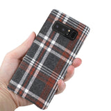 Reiko Samsung Galaxy Note 8 Checked Fabric Case in Brown | MaxStrata