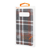 Reiko Samsung Galaxy Note 8 Checked Fabric Case in Brown | MaxStrata