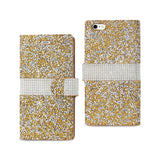 Reiko iPhone 6 Plus Diamond Rhinestone Wallet Case in Gold | MaxStrata