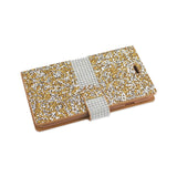 Reiko iPhone 6 Plus Diamond Rhinestone Wallet Case in Gold | MaxStrata