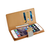 Reiko iPhone 6 Plus Diamond Rhinestone Wallet Case in Gold | MaxStrata