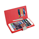 Reiko iPhone 6 Plus Diamond Rhinestone Wallet Case in Red | MaxStrata