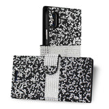 Reiko iPhone X/iPhone XS Diamond Rhinestone Wallet Case in Black | MaxStrata