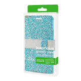 Reiko iPhone X/iPhone XS Diamond Rhinestone Wallet Case in Blue | MaxStrata