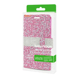 Reiko iPhone X/iPhone XS Diamond Rhinestone Wallet Case in Pink | MaxStrata