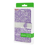 Reiko iPhone X/iPhone XS Diamond Rhinestone Wallet Case in Purple | MaxStrata