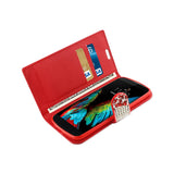 Reiko LG K10 Diamond Rhinestone Wallet Case in Red | MaxStrata