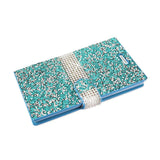 Reiko LG V10 Diamond Rhinestone Wallet Case in Blue | MaxStrata