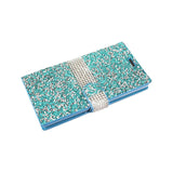 Reiko Samsung Galaxy S7 Edge Diamond Rhinestone Wallet Case in Blue | MaxStrata