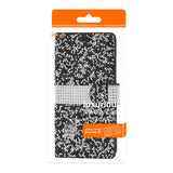 Reiko Samsung Galaxy S8 Edge /S8+ /S8+/ S8 Plus Diamond Rhinestone Wallet Case in Black | MaxStrata