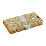Reiko Samsung Galaxy S8 Edge /S8+ /S8+/ S8 Plus Diamond Rhinestone Wallet Case in Gold | MaxStrata