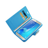 Reiko Samsung Galaxy J7 Diamond Rhinestone Wallet Case in Blue | MaxStrata