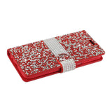 Reiko Samsung Galaxy S8/ SM Diamond Rhinestone Wallet Case in Red | MaxStrata