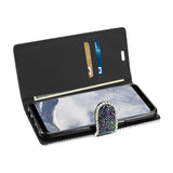 Reiko Samsung Galaxy S8/ SM Bead Diamond Wallet Case in Black | MaxStrata