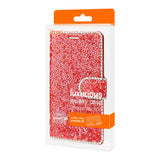 Reiko Samsung Galaxy S8/ SM Bead Diamond Wallet Case in Red | MaxStrata