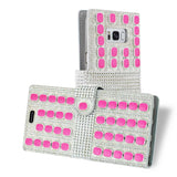 Reiko Samsung Galaxy S8/ SM Octagon Diamond Wallet Case in Hot Pink | MaxStrata