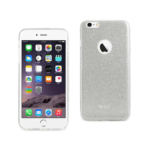 Reiko iPhone 6 Plus/ 6S Plus Shine Glitter Shimmer Hybrid Case in Silver | MaxStrata
