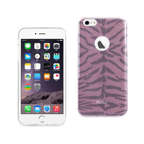 Reiko iPhone 6 Plus/ 6S Plus Shine Glitter Shimmer Tiger Stripe Hybrid Case in Hot Pink | MaxStrata