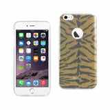 Reiko iPhone 6 Plus/ 6S Plus Shine Glitter Shimmer Tiger Stripe Hybrid Case in Yellow | MaxStrata