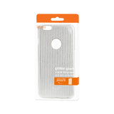 Reiko iPhone 6 Plus/ 6S Plus Shine Glitter Shimmer Stripe Hybrid Case in Linear Silver | MaxStrata