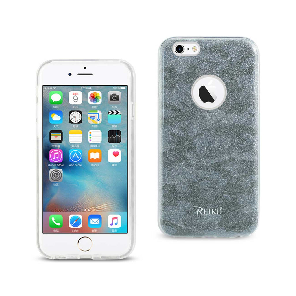 Reiko iPhone 6/ 6S Shine Glitter Shimmer Camouflage Hybrid Case in Blue | MaxStrata