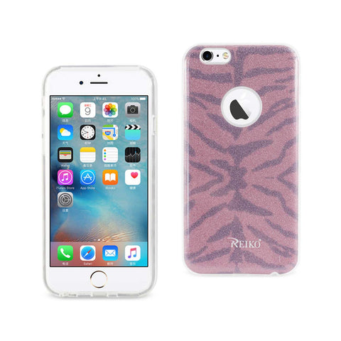 Reiko iPhone 6/ 6S Shine Glitter Shimmer Tiger Stripe Hybrid Case in Hot Pink | MaxStrata