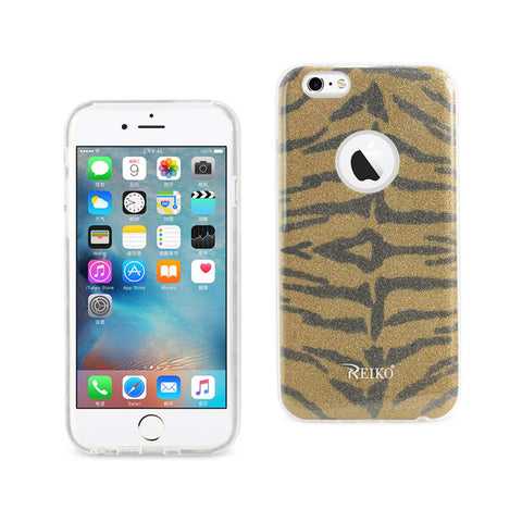 Reiko iPhone 6/ 6S Shine Glitter Shimmer Tiger Stripe Hybrid Case in Yellow | MaxStrata
