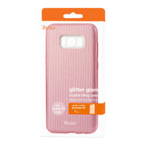 Reiko Samsung Galaxy S8 Edge /S8+ /S8+/ S8 Plus Shine Glitter Shimmer Stripe Hybrid Case in Linear Pink | MaxStrata