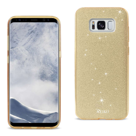 Reiko Samsung Galaxy S8/ SM Shine Glitter Shimmer Leopard Hybrid Case in Gold | MaxStrata