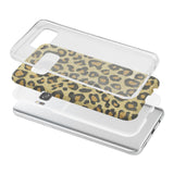Reiko Samsung Galaxy S8/ SM Shine Glitter Shimmer Leopard  Hybrid Case in Gold | MaxStrata