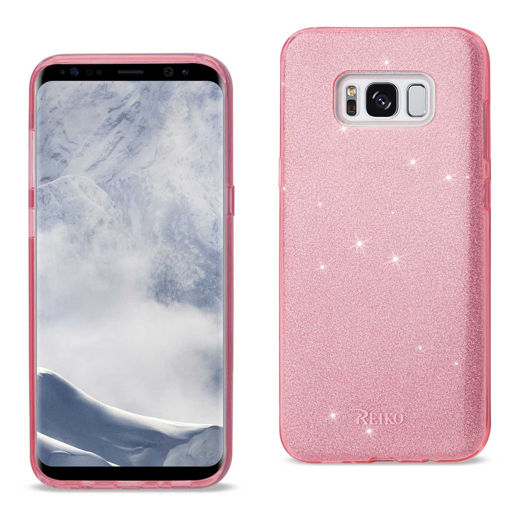 Reiko Samsung Galaxy S8/ SM Shine Glitter Shimmer Leopard Hybrid Case in Pink | MaxStrata