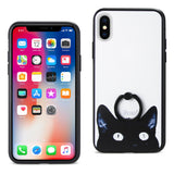 Reiko iPhone X/iPhone XS Cat Design Case with Rotating Ring Stand Holder | MaxStrata