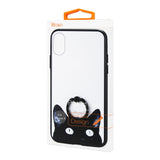 Reiko iPhone X/iPhone XS Cat Design Case with Rotating Ring Stand Holder | MaxStrata