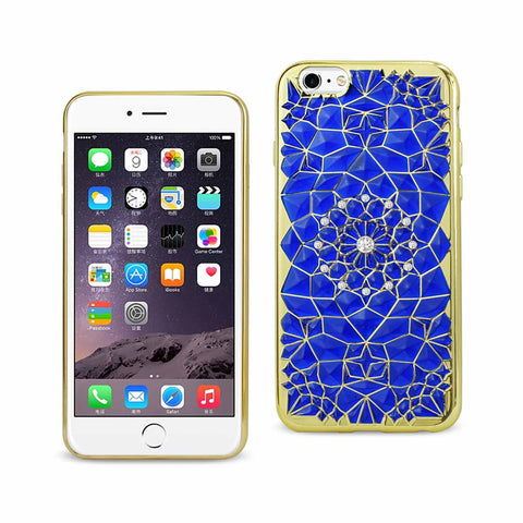 Reiko iPhone 6 Plus/ 6S Plus Soft TPU Case with Sparkling Diamond Sunflower Design in Navy | MaxStrata