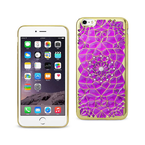 Reiko iPhone 6 Plus/ 6S Plus Soft TPU Case with Sparkling Diamond Sunflower Design in Purple | MaxStrata