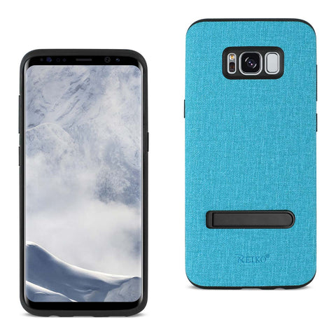 Reiko Samsung Galaxy S8/ SM Denim Texture TPU Protector Cover in Blue | MaxStrata